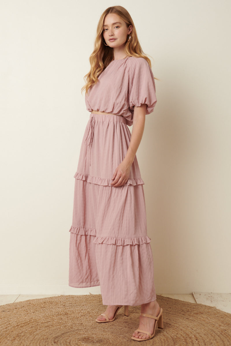 LEVITATING MAXI SKIRT (BLUSH)