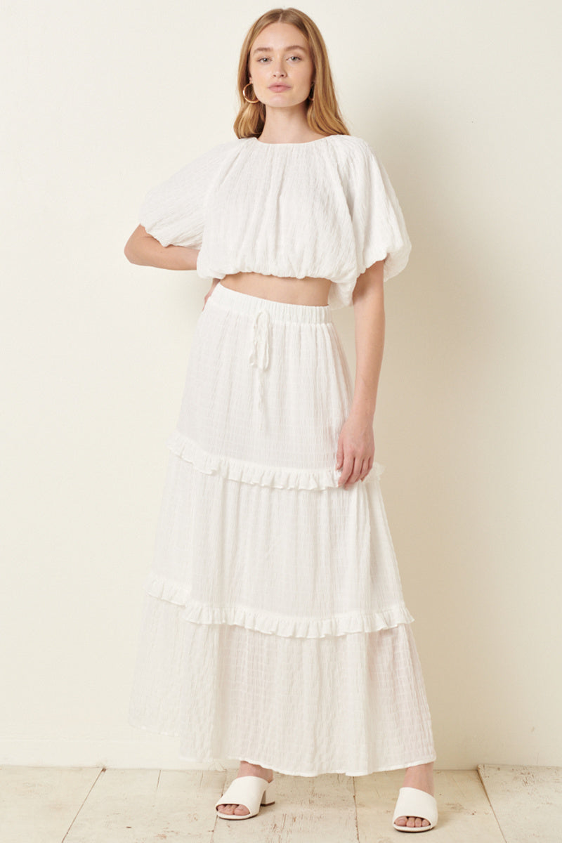 LEVITATING MAXI SKIRT (IVORY)