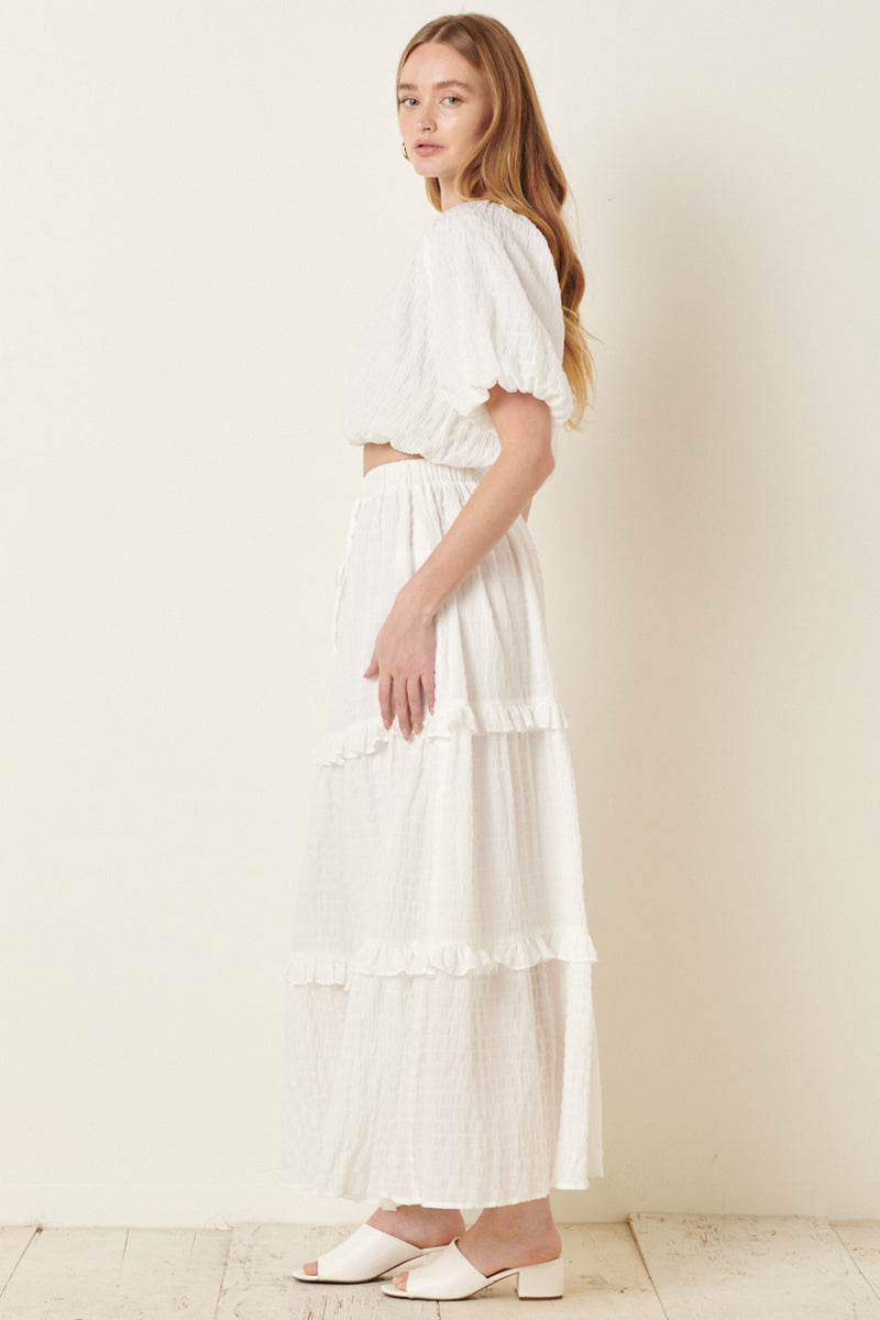LEVITATING MAXI SKIRT (IVORY)