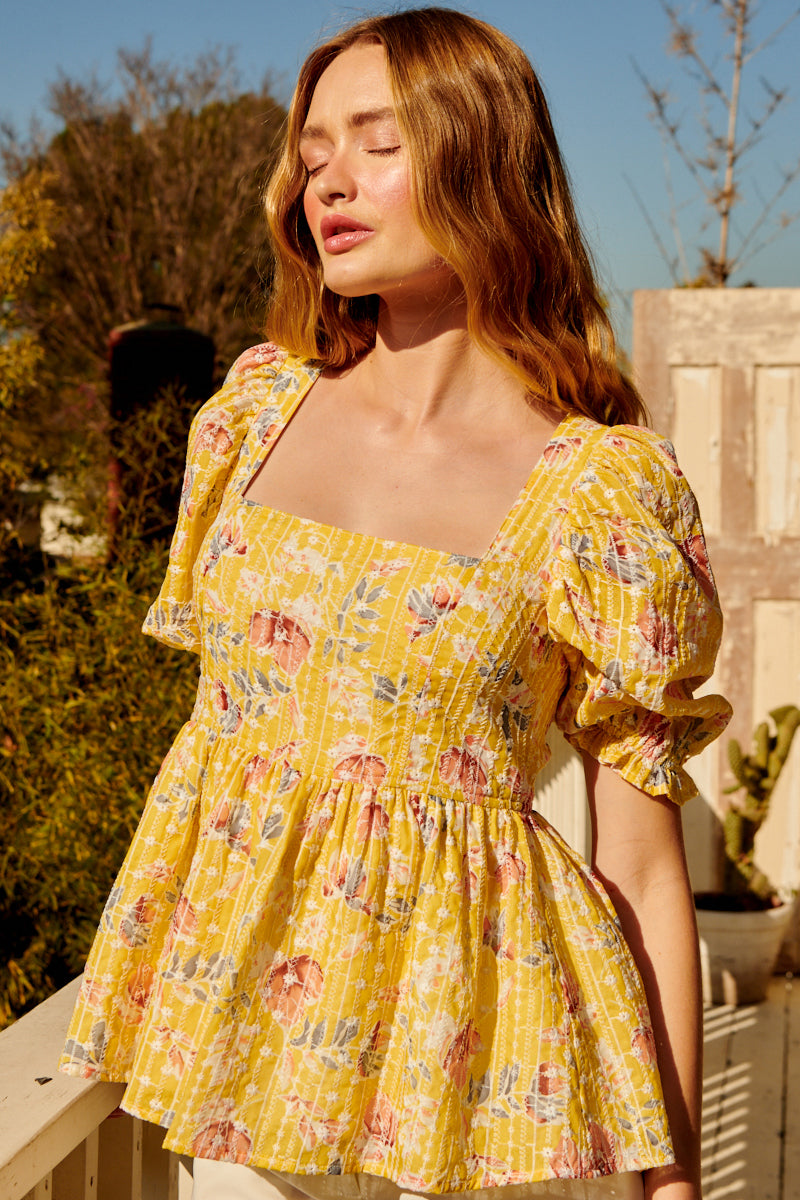 BLOSSOM BOUQUET EYELET TOP