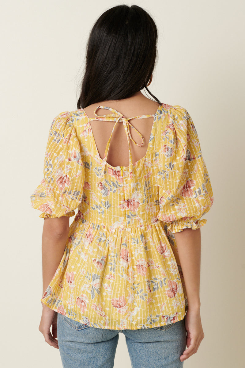 BLOSSOM BOUQUET EYELET TOP