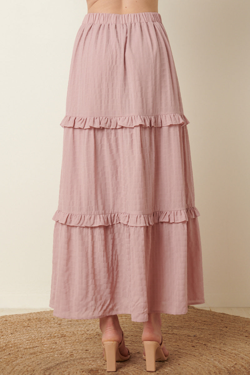 LEVITATING MAXI SKIRT (BLUSH)
