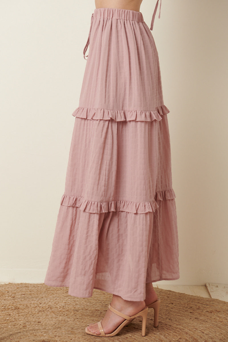 LEVITATING MAXI SKIRT (BLUSH)