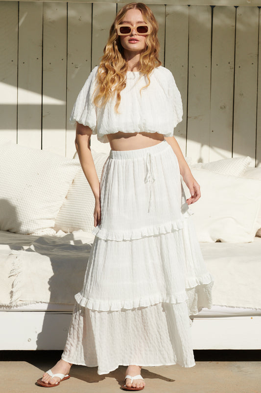 LEVITATING MAXI SKIRT (IVORY)