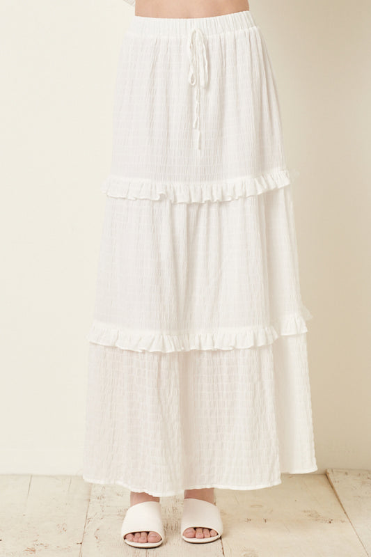 LEVITATING MAXI SKIRT (IVORY)
