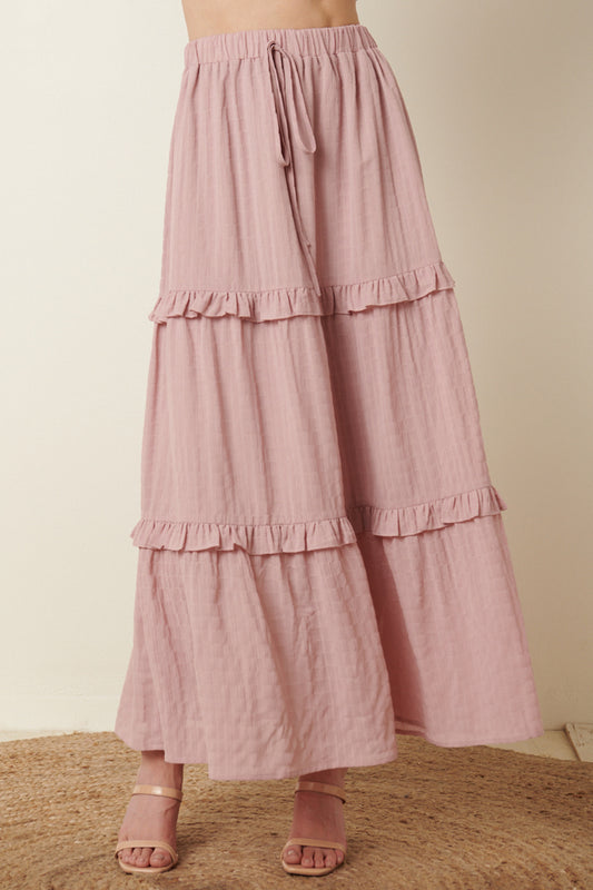 LEVITATING MAXI SKIRT (BLUSH)